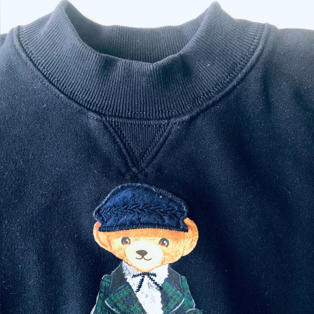New! Polo by Ralph Lauren Navy Crewneck with Iconic Polo Bear - Picture 5 of 5